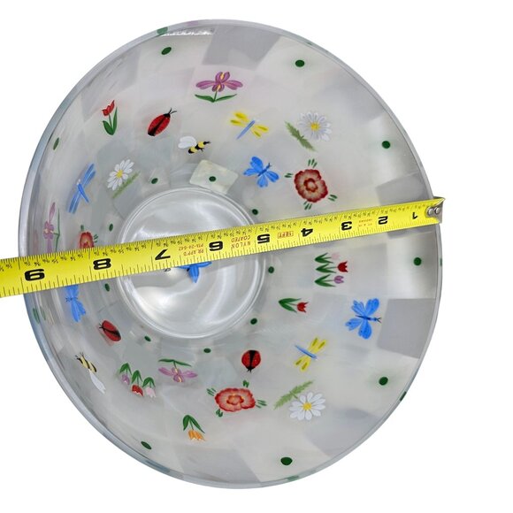 Lenox Natures Splendor Hand-Painted Salad Bowl With Floral & Butterfly Design - Picture 14 of 15